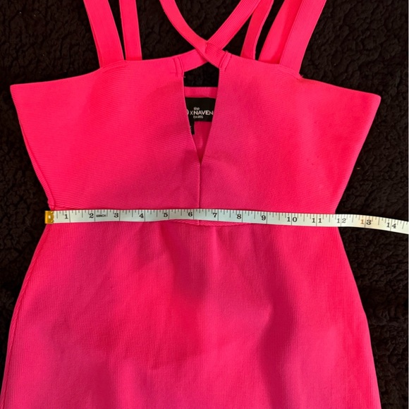 NBD Hot Pink Cross-Strap Mini Dress - Picture 5 of 9